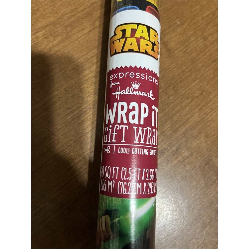 Star Wars Hallmark Wrapping Paper‎ 2013 20sq. ft. New Any Holiday
